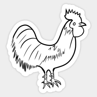 Stick figure of a Roosteer Sticker